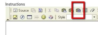 The Paste from Word icon in the WYSIWYG toolbar